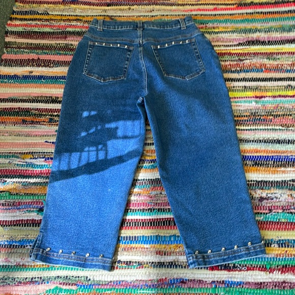 VTG- Denim & Co Bling Capri Jeans- #1901 - Picture 14 of 15